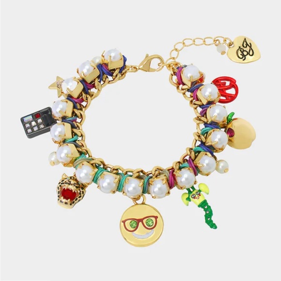 Betsey Johnson Charm School Back To School Charm Bracelet. - Picture 1 of 4